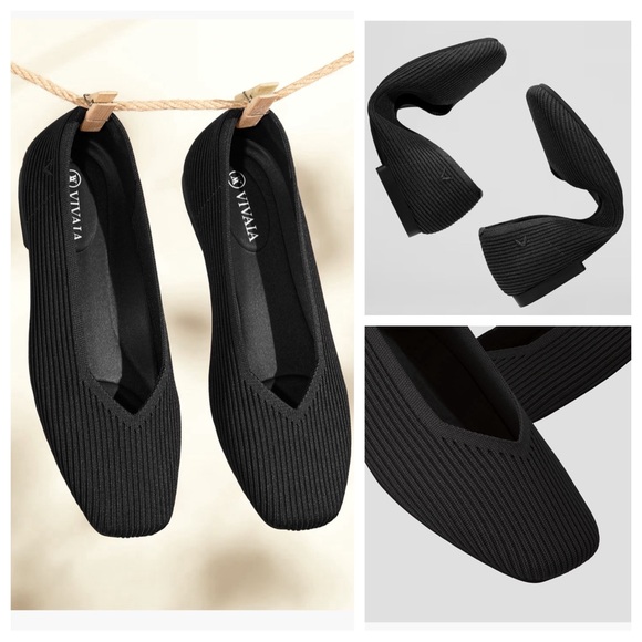 Vivaia Shoes - Square-Toe V-Cut Flats (Margot 2.0)